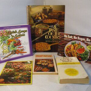Mixed Lot of 6 Vintage Cookbooks Cook Books Cooking Recipes